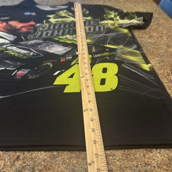 Hendrick Jimmie Johnson Shirt Mens Size Large Black  48 NASCAR Short Sleeve - Picture 9 of 9